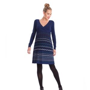 Seraphine Knitted Zigzag Maternity Dress Size 10